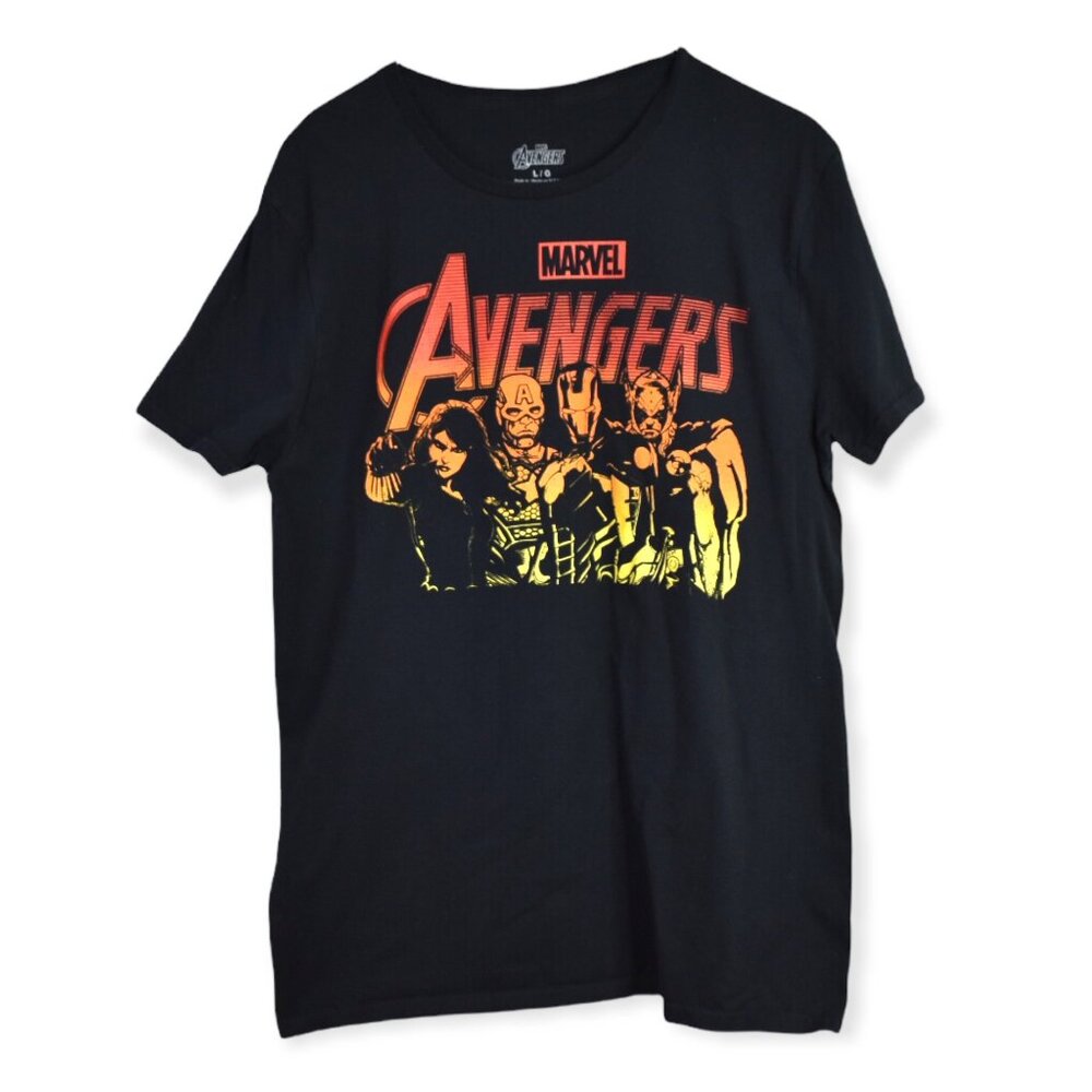 Marvel Avengers Shirt L Mens 100% Cotton Graphic Comic Crew Neck Short Sleeve